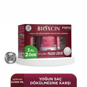 Bioxcin Forte Yoğun Saç Dökülmesine Karşı Bitkisel Şampuan 300 ml - 3 Al 2 Öde (Özel Fiyat Etiketli)